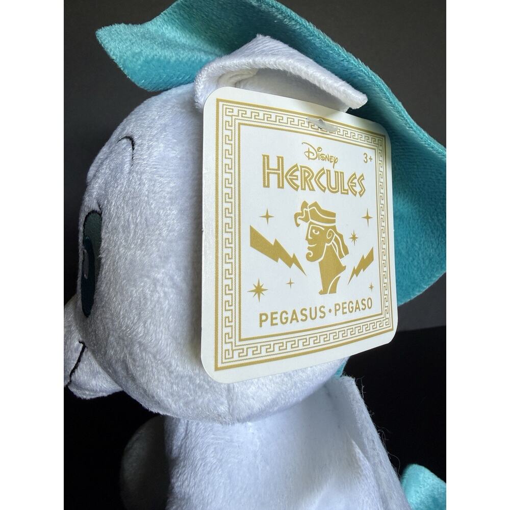 Disney Hercules Pegasus Plush White Winged Horse Just Play 2023 NWT 8” - Picture 5 of 7